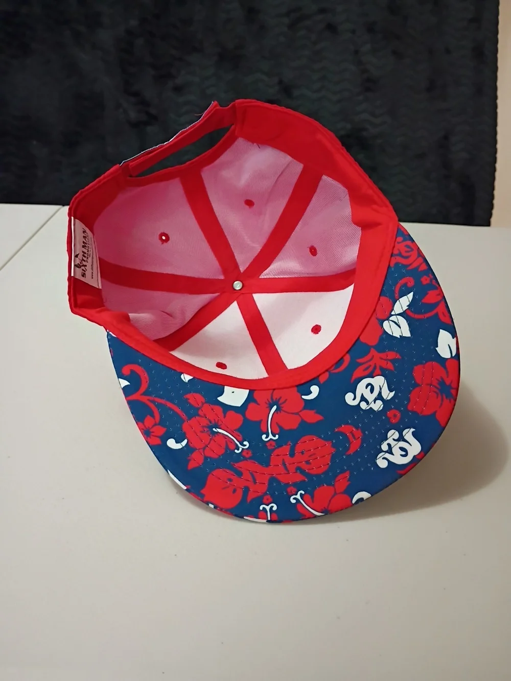 Los Angeles Angels Snapback Hat Red Floral Hibiscus Hawaiian Brim MLB Cap